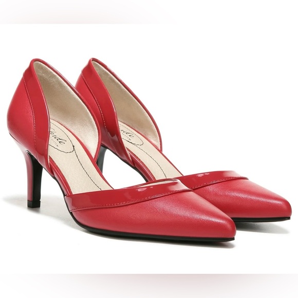 LifeStride • Red Saldana D’Orsay Pointed Toe Pumps • Size 9W • NWOT - Picture 1 of 9